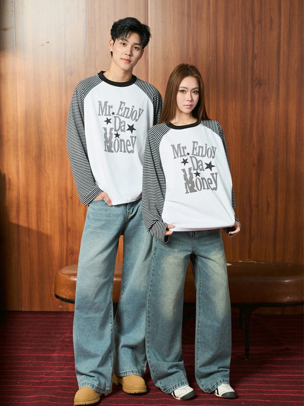 Alternative view of Quần Jean Ống Suông MENTA Unisex Nam Nữ Form Rộng Cạp Cao Jean Cotton Wash Vintage 3 Màu Phong Cách Streetwear